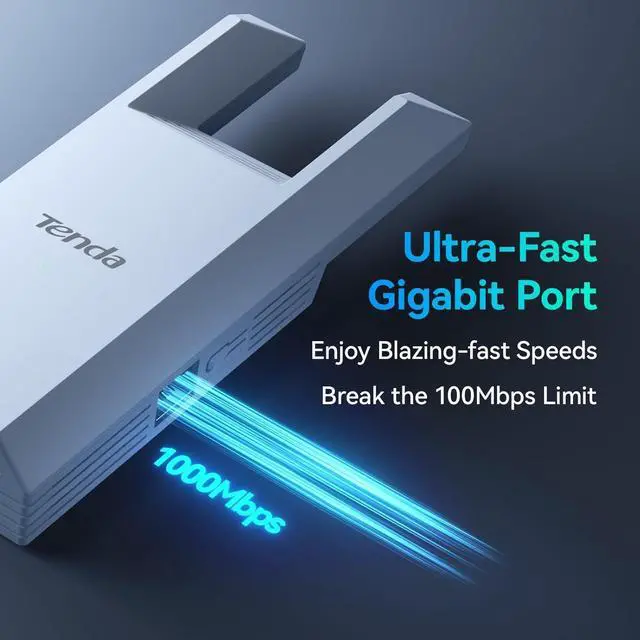 Alt view image 5 of 7 - Tenda WiFi Range Extender AC1200 - WiFi Extender with Gigabit Ethernet Port, 1.2Gbps Home Signal Booster, Dual Band, Up to 1600 Sq & 32 Devices (A18Pro)