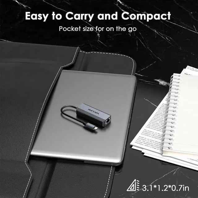 Alt view image 7 of 7 - WAVLINK 5Gbps USB C to Ethernet Adapter, USB Type-C to RJ45 Gigabit LAN Ethernet Network Adapter for Windows, Mac OS, iPad OS and More