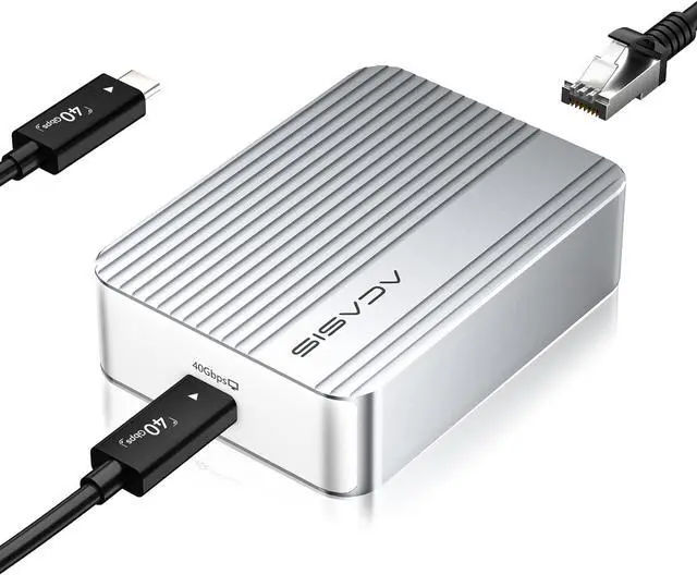 Main image of ACASIS 10Gb Ethernet Adapter, High-Speed RJ45 Network Connections Compatible with Thunderbolt 3/4 or USB4 Ports, 10gbe USB C Ethernet Adapter Supports 10/5/2.5/1Gbps 100Mb/s Base-T for Mac/Win