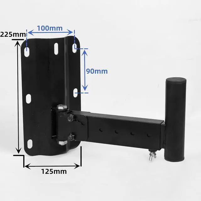 Alt view image 2 of 6 - Heavy Duty Speaker Mounts - Support up to 110lbs, Adjustable PA Speaker Brackets, Swivel & Tilt, 2 Packs Black
