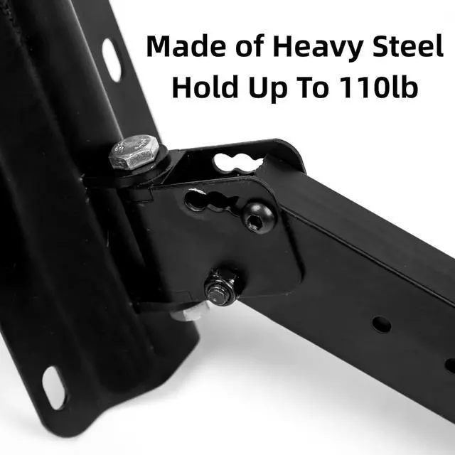 Alt view image 6 of 6 - Heavy Duty Speaker Mounts - Support up to 110lbs, Adjustable PA Speaker Brackets, Swivel & Tilt, 2 Packs Black