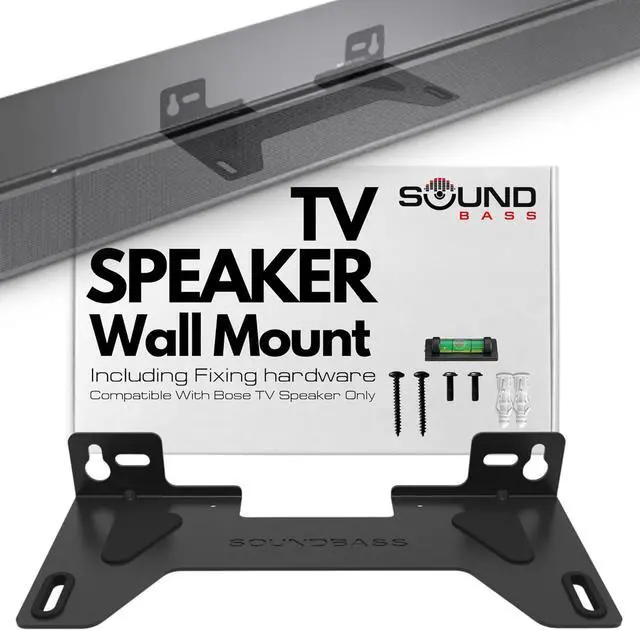 Main image of Sound Bass TV Speaker Wall Mount Bracket | Compatible with Bose TV Speaker Soundbar Only | Complete with Full Mounting Hardware Kit | Only Suitable for Bose TV Speaker Sound Bar | UK Design