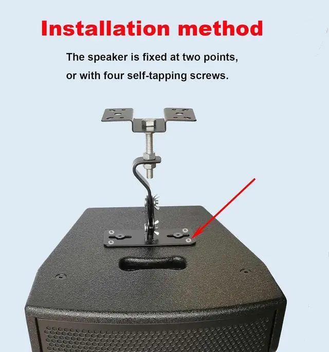 Alt view image 3 of 6 - Ceiling Speaker Mount,Swivel & Tilt, Speaker Ceiling Mount Bracket Compatible with Most 8" 10" 12" 15" Speakers,Hold up to 100lbs,SPS-506D (2 Packs Black)