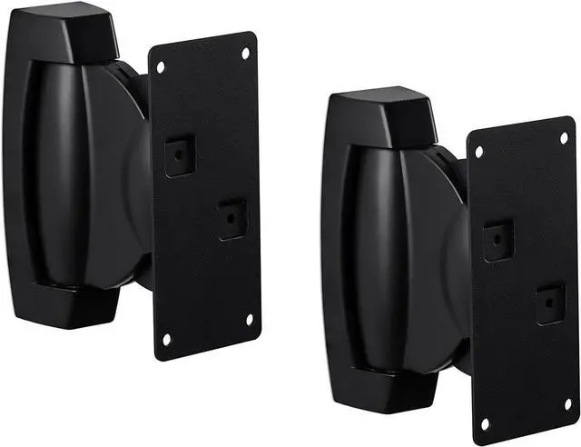 Main image of Mount-It! Heavy-Duty Speaker Wall Mount, Universal Adjustable Design for Bookshelf, Large or Small Speakers, 1 Pair, 22 Lbs Capacity, Black