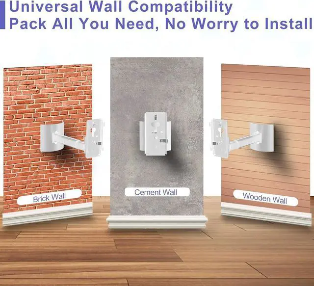 Alt view image 7 of 7 - 2 Pack Speaker Wall Mount Brackets for Bose UB-20, UB-20 Series II, Wall Mount Ceiling Bracket for Lifestyle 600 ST535 ST525 ST520 535III 525III CM520 SoundTouch JC-II AM6-V AM10-V AM10IV-White