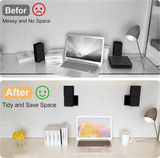 Alt view image 6 of 7 - Black Wall Mount Bracket for UB-20 Compatible with Bose Cube Speakers Lifestyle 6 10 15 18 28 12 (Black)