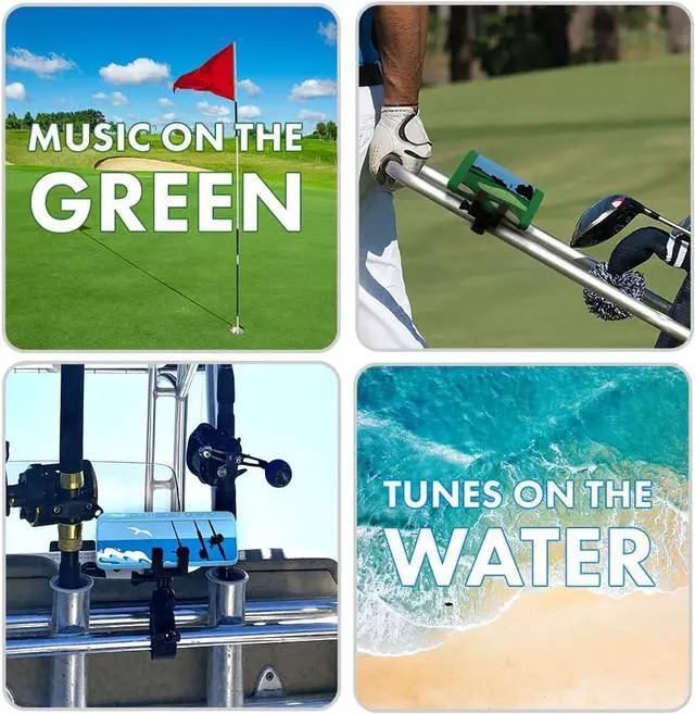 Alt view image 6 of 6 - Bluetooth Speaker Mount - Holds OontZ Angle 3 Golf and H2O Special Edition Speakers - for Golf Cart, Boat, Kayak, Bike, and More by OontZ (Black)