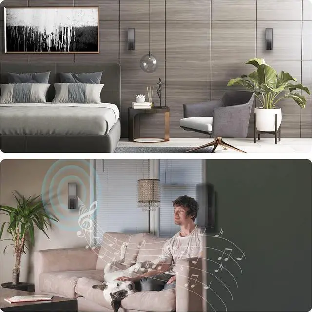 Alt view image 7 of 7 - Pair Steel Black Wall Mount Brackets Replacement Compatible with Bose OmniJewel Lifestyle 650 Home Entertainment System and Bose Surround Speakers 700