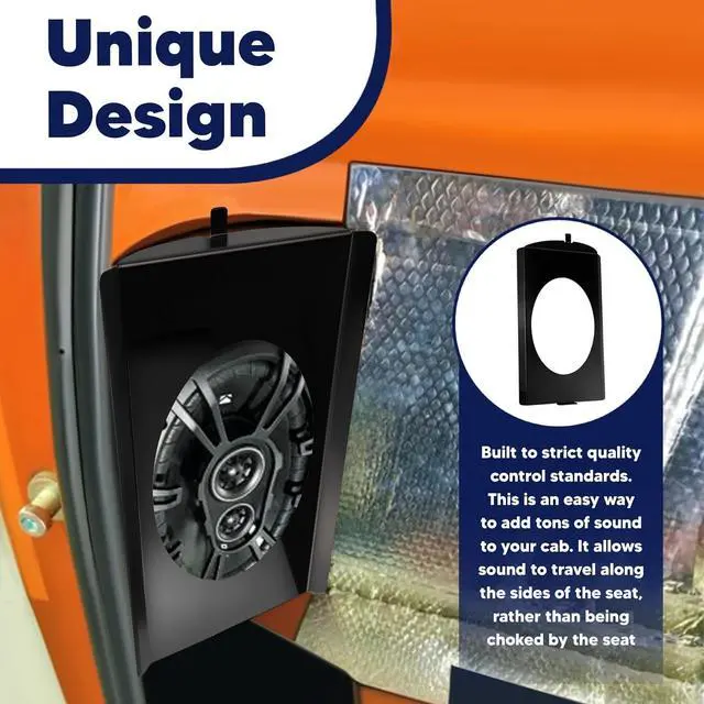 Alt view image 2 of 7 - Speaker Bracket Behind The Seat, Behind Seat Speaker Brackets 6x9 Fit for Chevy 1973-1987 GMC C10 Squarebody 6x9 Speakers Black