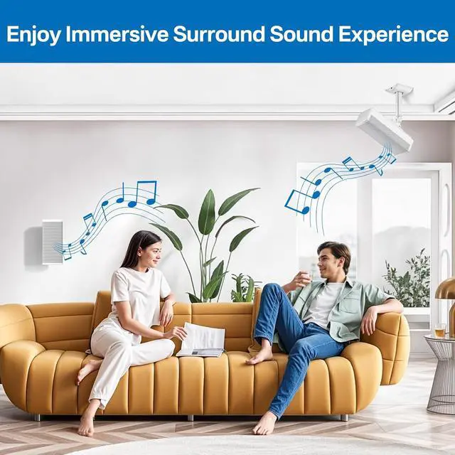 Alt view image 7 of 7 - Angle Adjustable Wall Mount for Bose Speaker - Ceiling & Wall Mount for UB-20 Series II, SoundTouch, CineMate, Lifestyle, Acoustimass, Cube Surround Bracket, White