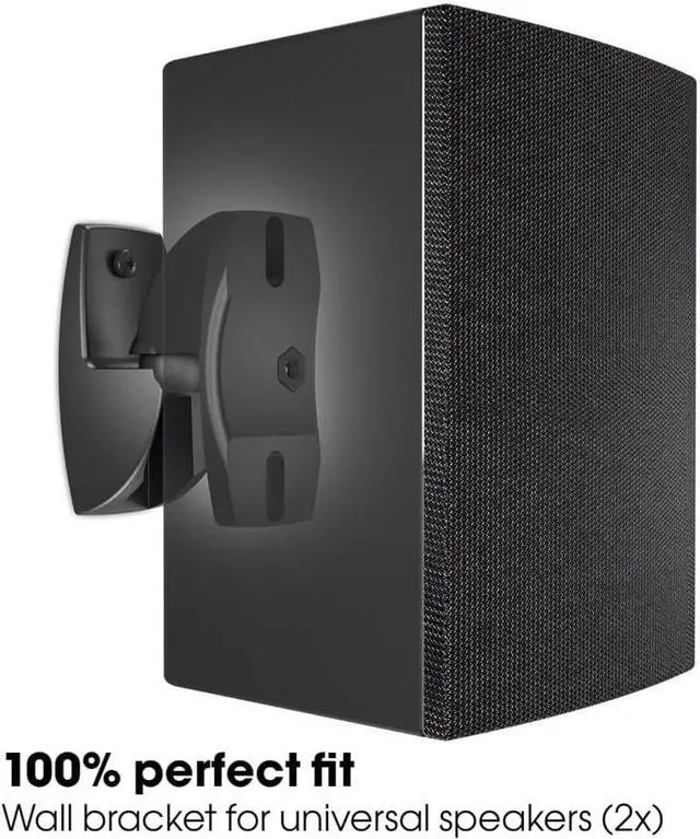 Alt view image 6 of 7 - Vogel's VLB 500 Universal Speaker Wall Bracket Set Swivel and tilt Pre-Assembled Max. 11 lbs (5 kg) Environmental Friendly Packaging Black 2 Brackets