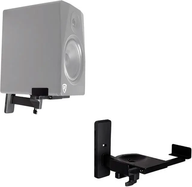 Main image of Rockville RHSB8 Adjustable Wall Mount Speaker Brackets (Pair), 180-Degree Swivel, 10-Degree Tilt, 40lb Capacity, Perfect for Home Theater and Studio Monitors