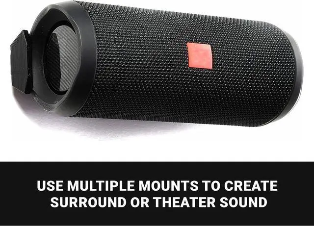 Alt view image 6 of 7 - Spartan Mounts Compatible with JBL Flip 5 Bluetooth Speakers | Low Profile Wall Mount Anywhere Design for Home, Office, Studio, Garage, Dorm, Patio, Auto, Boat, Golf Cart | Made in USA