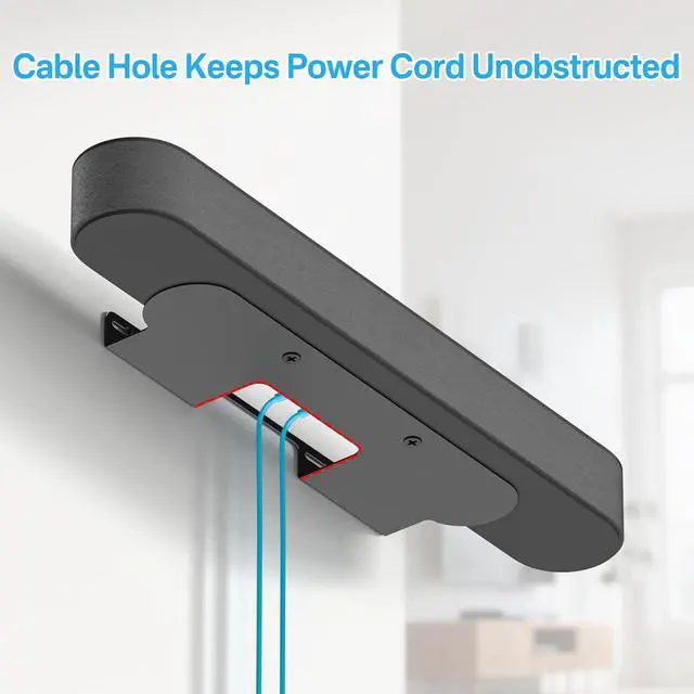 Alt view image 5 of 7 - notiela Soundbar Mount for Sonos Beam Wall Mount Black - Heavy Duty Wall Bracket Mount for Sonos Beam Gen 1 & Gen 2 Mounting Bracket for Space Saving