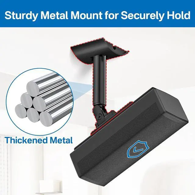 Alt view image 6 of 7 - Angle Adjustable Speaker Wall Mount for Bose Speakers - Ceiling & Wall Mount for Bose UB-20 Series II, SoundTouch, CineMate, Lifestyle, Acoustimass, Cube Surround Speaker Bracket, 2 Pack