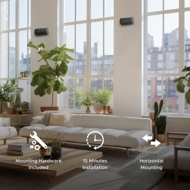 Alt view image 7 of 7 - Sound Bass ERA100 Wall Mount Bracket, Low Profile, Black, Single Unit, Compatible with Sonos ERA 100 Speaker, Complete with All Fixing Hardware