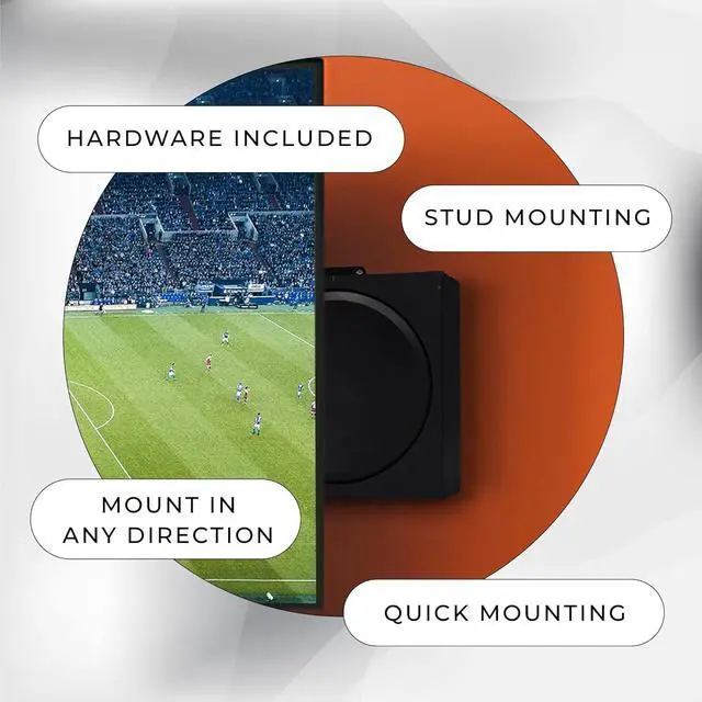 Alt view image 3 of 7 - HumanCentric Wall Mount Compatible with Sonos Amp Speaker, Mounting Bracket for Wireless Amplifier, Mount in Any Direction on Wall Under TV, Floating Style, Hidden Design, Hardware Included