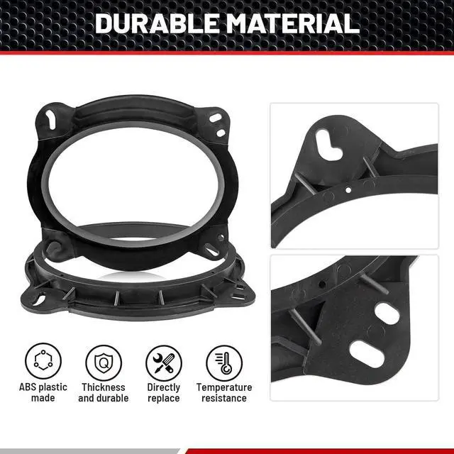 Alt view image 4 of 7 - RED WOLF 6" x 9" Front Door Speaker Adapter for Toyota 2003-2016 4Runner, 2005-2016 Tacoma, for 2023-2024 Subaru Forester Install 6 x 9 Inch Aftermarket Audio Spacer Ring Holder Bracket