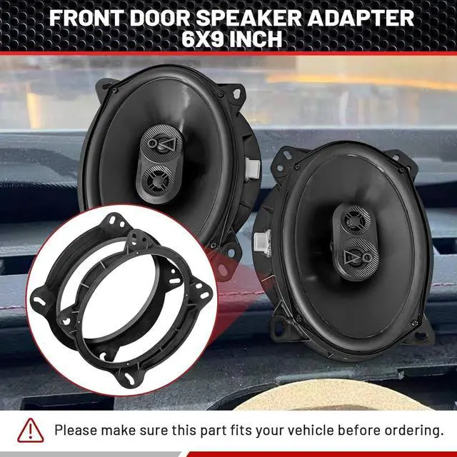 Alt view image 5 of 7 - RED WOLF 6" x 9" Front Door Speaker Adapter for Toyota 2003-2016 4Runner, 2005-2016 Tacoma, for 2023-2024 Subaru Forester Install 6 x 9 Inch Aftermarket Audio Spacer Ring Holder Bracket