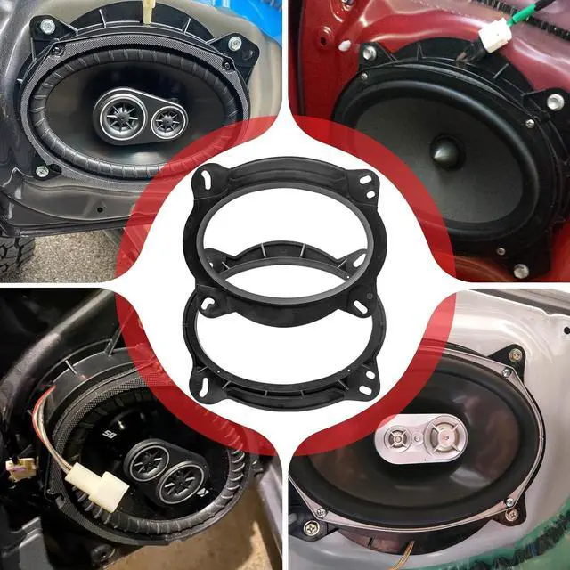 Alt view image 7 of 7 - RED WOLF 6" x 9" Front Door Speaker Adapter for Toyota 2003-2016 4Runner, 2005-2016 Tacoma, for 2023-2024 Subaru Forester Install 6 x 9 Inch Aftermarket Audio Spacer Ring Holder Bracket