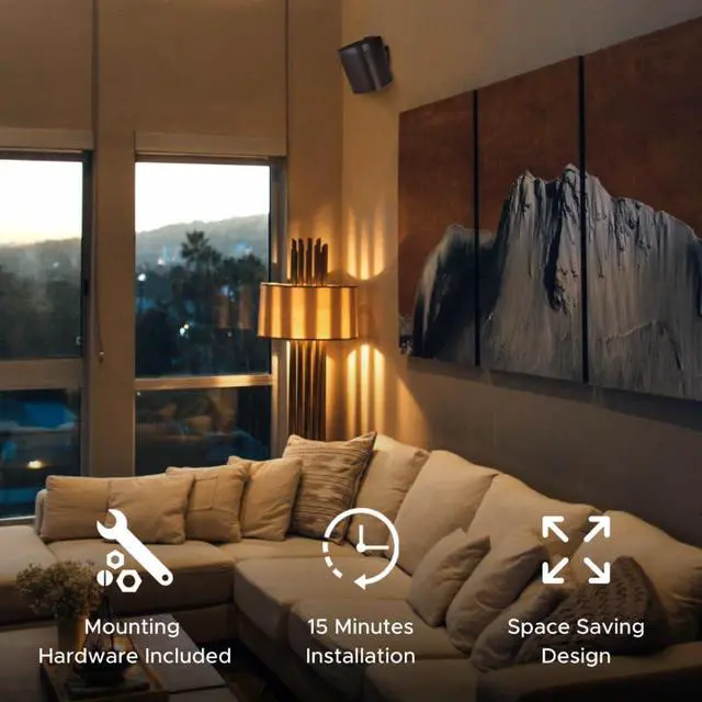 Alt view image 6 of 7 - Sound Bass ONE, ONE Gen 2, ONE SL, Play:1 Wall Mount Bracket, Black, Single, Compatible with Sonos ONE, ONE Gen 2, ONE SL & Play 1