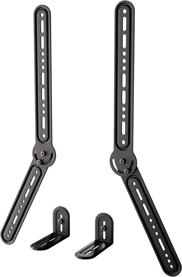 Main image of Soundbar Mount Bracket,SoundBar Mounts Under TV or Above TV,Soundbar TV Mount with 180° Adjustable Extension Plates and L-Shaped Hooks,Sturdy Soundbar Mounting Holder Max Load 22 Lbs