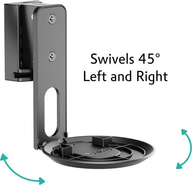 Alt view image 2 of 6 - ynVISION.DESIGN Adjustable Wall Mount Compatible with Sonos ERA 100 Speaker - Black 2 Pack (Black, 1 Box of 2 Mounts)