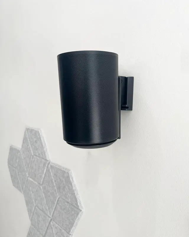 Alt view image 6 of 6 - ynVISION.DESIGN Adjustable Wall Mount Compatible with Sonos ERA 100 Speaker - Black 2 Pack (Black, 1 Box of 2 Mounts)