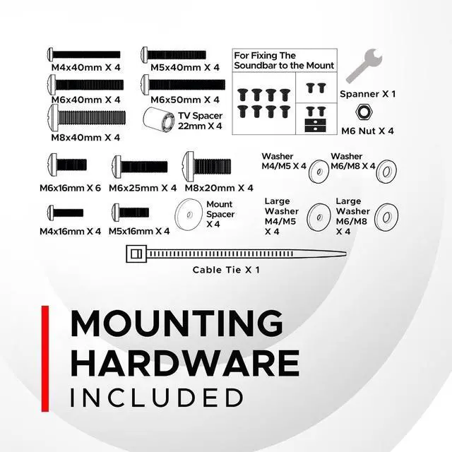 Alt view image 7 of 7 - Sound Bass Universal Under TV Mount Black Compatible With Bose Smart Soundbar 300/500/550/600/700/900/Ultra, TV Speaker, Soundtouch 300 - Invisible Once Fitted, Fast & Easy Way to Mount Your Sound Bar