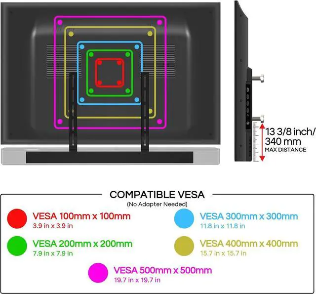 Alt view image 4 of 7 - Sound Bass Universal Under TV Mount Black Compatible With Bose Smart Soundbar 300/500/550/600/700/900/Ultra, TV Speaker, Soundtouch 300 - Invisible Once Fitted, Fast & Easy Way to Mount Your Sound Bar