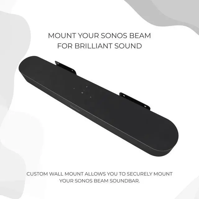 Alt view image 2 of 7 - HumanCentric Soundbar Wall Mount for Sonos Beam Speaker - Black