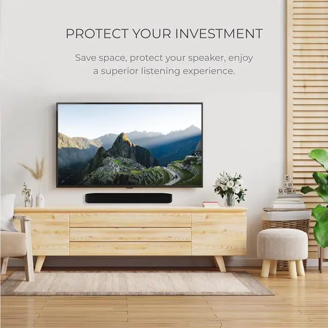 Alt view image 5 of 7 - HumanCentric Soundbar Wall Mount for Sonos Beam Speaker - Black