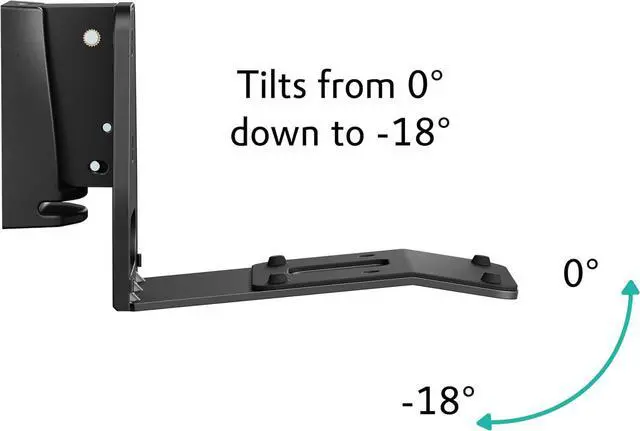 Alt view image 2 of 6 - ynVISION.DESIGN Wall Mount Compatible with Sonos Era 300 Speakers - Pair - Tilt 18°/Swivel ±21° - Cable Management - Concrete/Brick/Wood Stud Mounting Hardware Included - Easy Assembly - Black