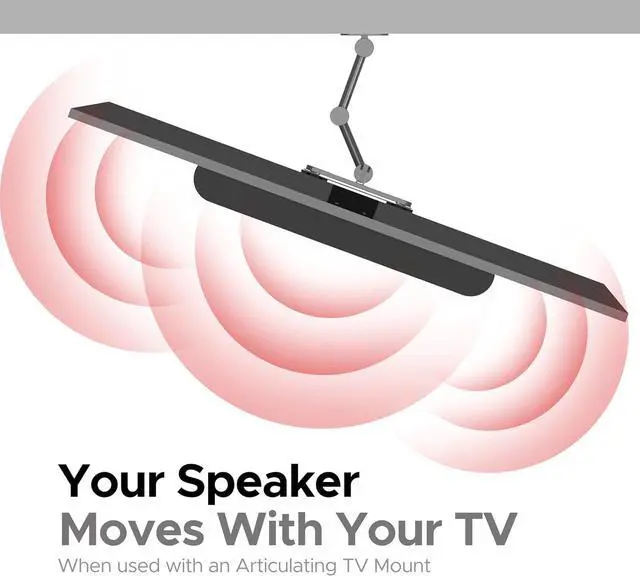 Alt view image 6 of 7 - Sound Bass Beam TV Mount, Compatible with Generation 1 & 2 Sonos Beam Mounting Bracket for TV, Black, Full Hardware Kit Included, Beam Soundbar