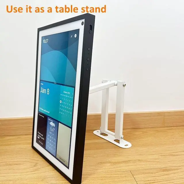 Alt view image 6 of 7 - AutoSonic Adjustable Wall Mount Bracket Compatible with Echo Show 15 and 21, Swivel and Tilt Smart Display Mount, Easy Installation | White