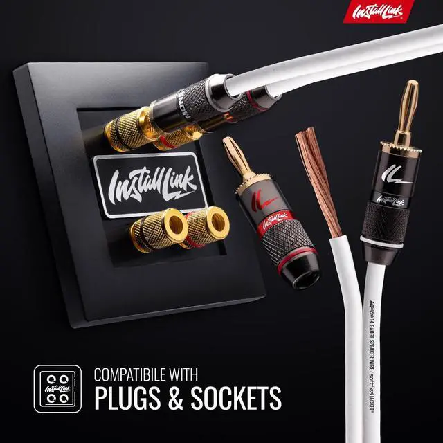 Alt view image 4 of 7 - Install Link 14 Gauge Speaker Wire (White) for Car, Home or RV Audio Cable, 100ft, CCA