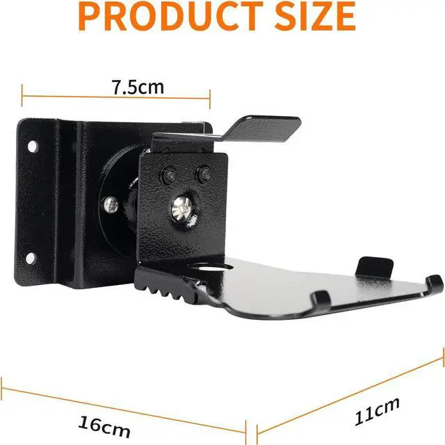 Alt view image 2 of 6 - shinar Metal Wall Mount ONLY for Echo Show 5 (3rd Generation) - Swivels up to 360° / Tilts -70° / +70°,Mount Stand Compatible with Show 5 (3rd Gen) with Wiremanagement (Black)