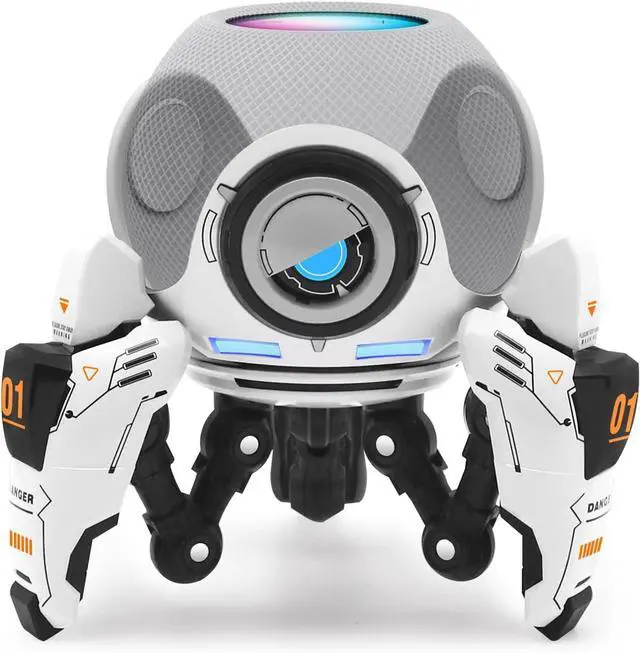 Main image of Stand for Homepod Mini, ABS Holder Tripod with Robot Shape, Safe Stable Mount with Anti-Slip Silicone Pad Protects Home pod Mini Speaker Well