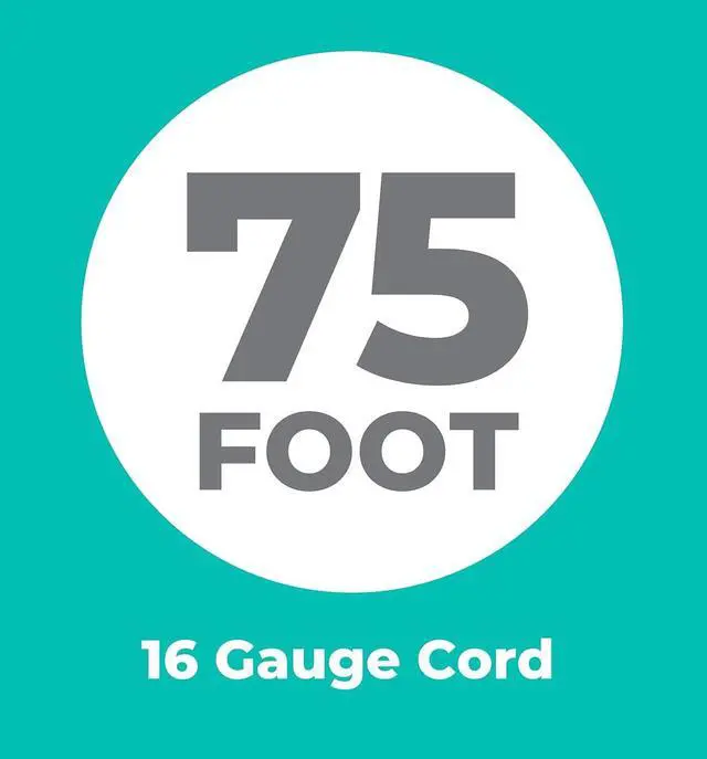 Alt view image 3 of 7 - KMC 75ft Outdoor Extension Cord, 75-Foot 16/3 Weatherproof Indoor/Outdoor Extension Cable, Flexible SJTW 16-Gauge 100% Copper Wire, Durable Vinyl Jacket, UL/ETL Certified, 10A 1250W, Orange