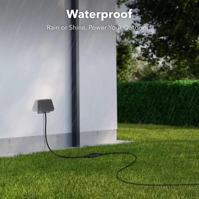 Alt view image 4 of 7 - BN-LINK 15 ft Indoor/Outdoor Extension Cord 16/3 SJTW, Black, Water & Weather Resistant, 3-Prong Grounded Plug for Landscaping & Holiday Decorations, Home & Office, 13A, ETL