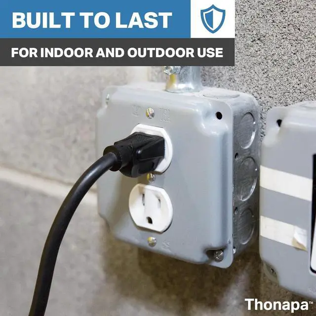 Alt view image 3 of 6 - 100 ft Outdoor Extension Cord, 16/3 SJTW Black Extension Cord 100 Foot 3 Prong, Weatherproof Exterior Power Cable for Outside Lights & Lawn, UL Certified - US Veteran Owned