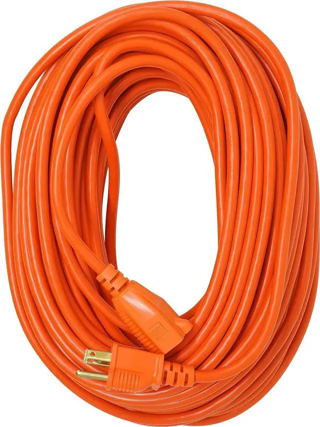 Main image of Heavy Duty Outdoor vinyl Power Extension Cord SJTW, Orange, 16/3, 100 FT.