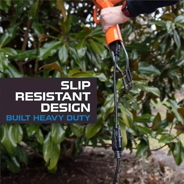 Alt view image 6 of 6 - Outdoor Extension Cord Waterproof 100 FT, Black 16/3 SJTW Heavy Duty, Flexible 100% Copper 3 Prong Extension Cord for Lawn, Garage,UL Listed