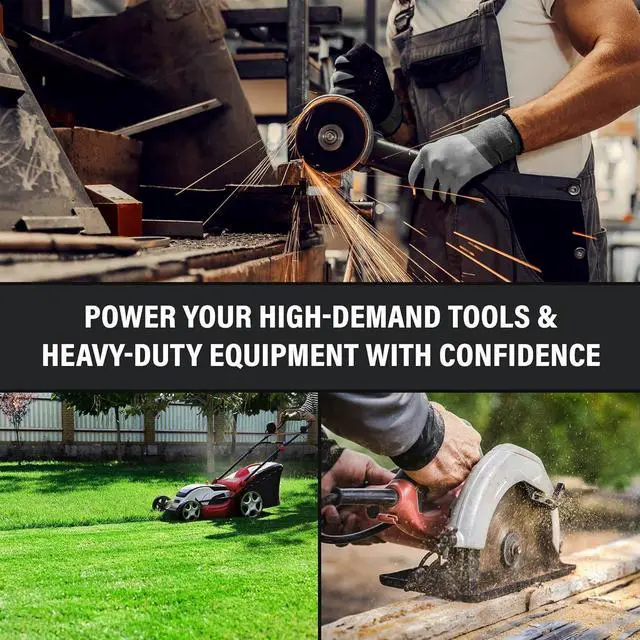 Alt view image 4 of 5 - 50 ft - 12 Gauge Extension Cord Outdoor - Made in USA - Lighted on Both Ends - Red Outdoor Extension_Cord Waterproof by Anthem Cable - Heavy Duty ExtensionCord 50 ft 15 Amp Extension