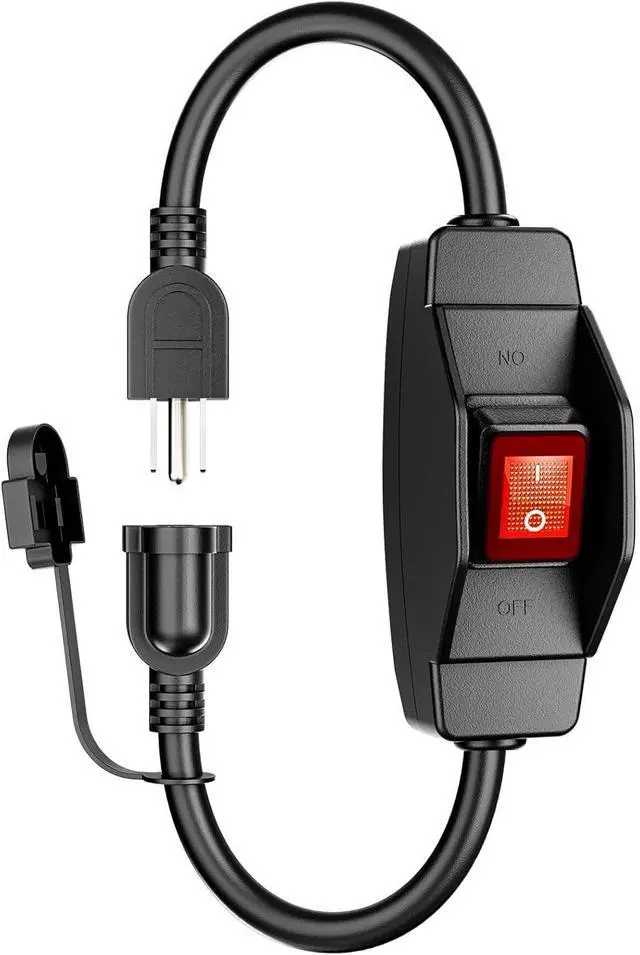 Main image of KASONIC 1.5 FT Extension Cord with Switch, 14/3 AWG Gauge 1875W/15A Grounded Outlets 3 Prong Plugs with Safety Cover, Heavy Duty Cable On/Off Waterproof Switch,ETL Listed