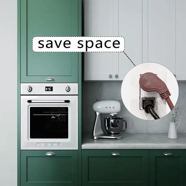 Alt view image 4 of 6 - Flat Plug Indoor Extension Cord, UL Listed, 16 Gauge 12FT Brown 3 Prong Heavy Duty, 16/3 SJTW 13A Power Cord for Lights, Appliances, Home