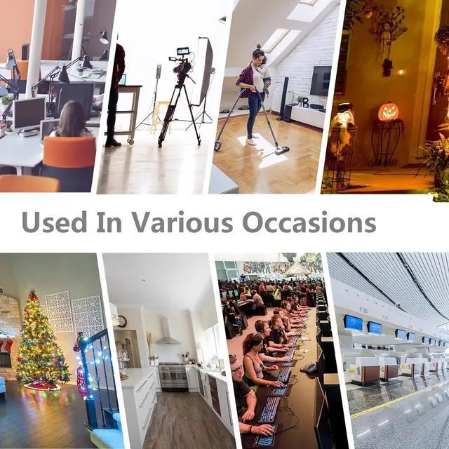 Alt view image 7 of 7 - [2PACK] 2FT Outdoor Power Extension Cord 2 Way Splitter - Black Flat Wall Plug Short 3 Prong Y Splitte Extension Cord with 2Outlets, 125V 13A 16AWG 1 to 2 Splitter Waterproof Outdoor Extension Cord