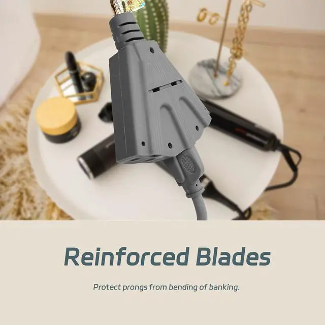 Alt view image 5 of 7 - EP 25 Ft Outdoor Extension Cord with 3 Electrical Power Outlets - 16/3 SJTW Grey Cable with 3 Prong Grounded Plug for Safety Great for Christmas Lights, Garden and Major Appliances