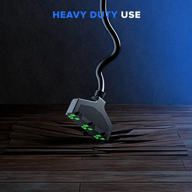 Alt view image 4 of 7 - Extension Cord 50 Feet, SJTW Extension Cord with Multiple Outlets, 14 Gauge (Black) ETL Listed