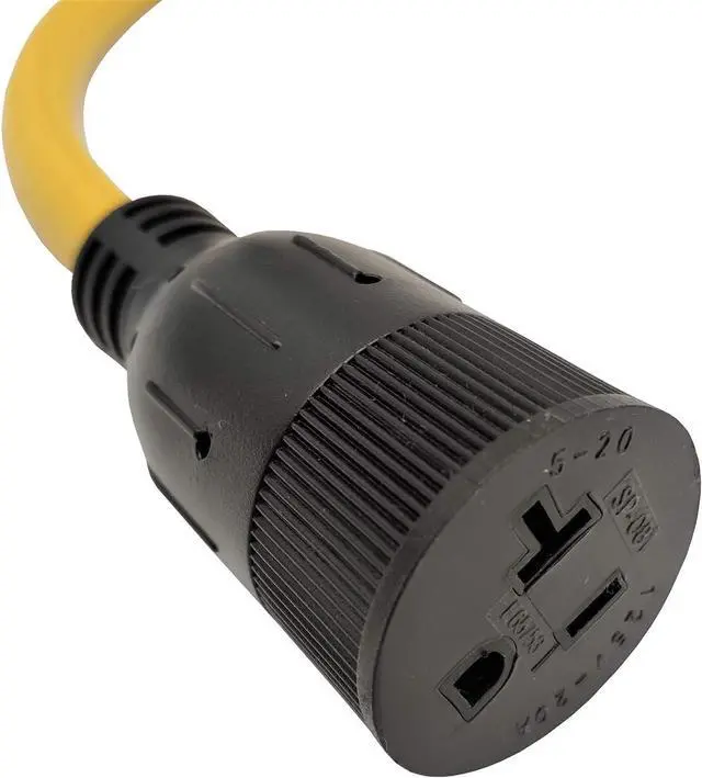 Alt view image 3 of 5 - Parkworld NEMA 5-20 Extension Cord 5-20P to 5-20R (T Blade Female Also for 5-15R Adapter) 125V, 20A, 2500W (25FT)